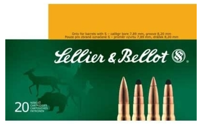 Sellier & Bellot 8x57mm jrs mauser 196gr soft point cutting edge 20/box