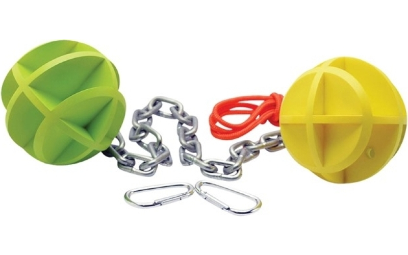 Shooting Made Easy Self-healing dualing balls and chain targets