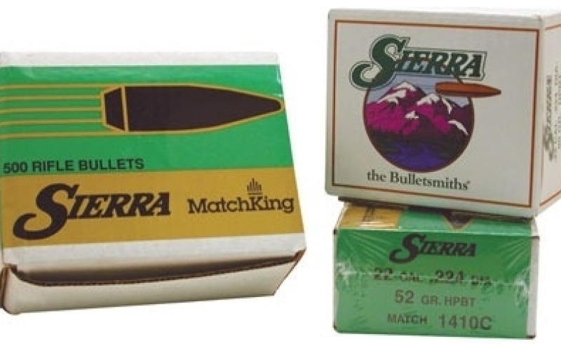 Sierra Bullets 22 caliber (0.224'') 53gr hollow point 500/box