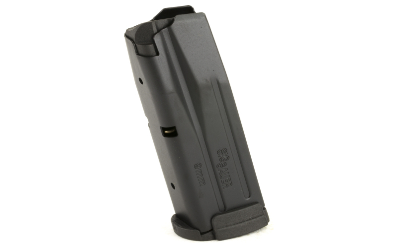 Sig Sauer Magazine, 9MM, 12 Rounds, Fits P250/P320, Steel, Black MAG-MOD-SC-9-12