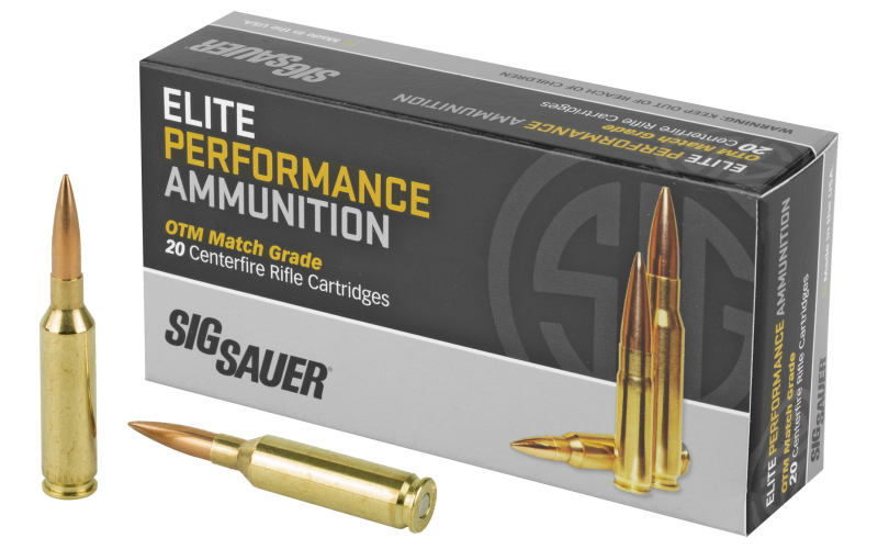 Sig Sauer Elite Match Grade, 6MM Creedmoor, 107 Grain, Open Tip Match, 20 Round Box E6MMCM2-20