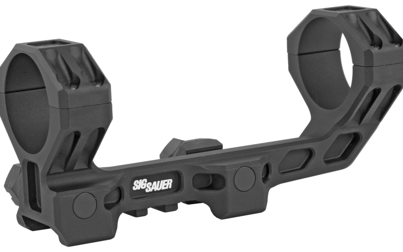 Sig Sauer ALPHA3, One Piece Mount, 30mm Rings, 1.375 inch height, 0 MOA Elevation, Black Color, Epoxy Powder Coat Finish, Fits Picatinny Rail SOA30001