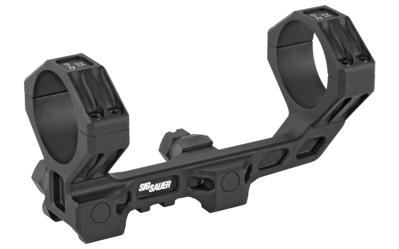 Sig Sauer ALPHA3, One Piece Mount, 34mm Rings, 1.535 inch height, 0 MOA Elevation, Black Color, Epoxy Powder Coat Finish, Fits Picatinny Rail SOA30005