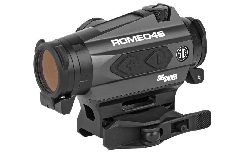 Sig Sauer Romeo4S Red Dot, 1X20mm, 1 MOA Ballistic Circle Plex, Graphite Finish SOR43022