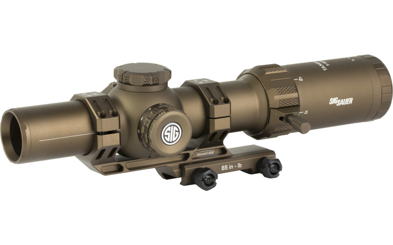 Sig Sauer Tango MSR, Rifle Scope, 1-10X26, BDC10 Illuminated Reticle, First Focal Plane, 34mm Main Body Tube, Matte Finish, Coyote Brwon, Includes Alpha MSR Mount and Flip Back Covers SOTM11202