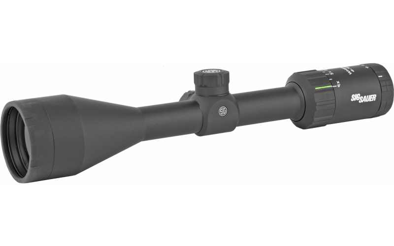 Sig Sauer Whiskey3 Rifle Scope, 4-12X50mm, 1", SFP, BDC-1 Quadplex Reticle, 0.25 MOA Adjustments, Black SOW34203