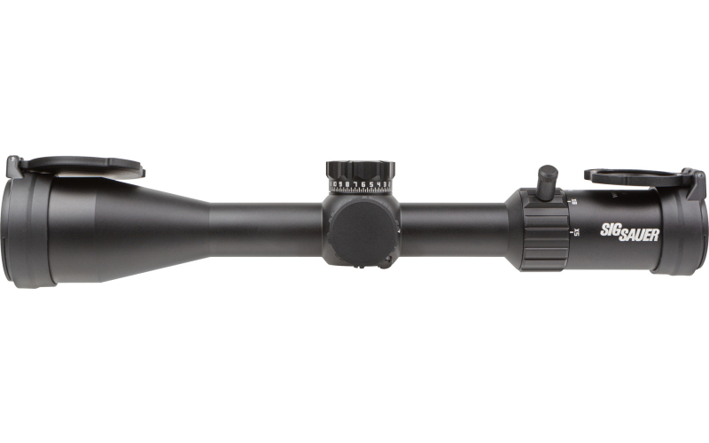 Sig Sauer Whiskey 4 Rifle Scope, 5-20X50mm, 30mm Tube, First Focal Plane, MOA Milling Hunter 2.0 Reticle, Matte Finish, Black SOW45001