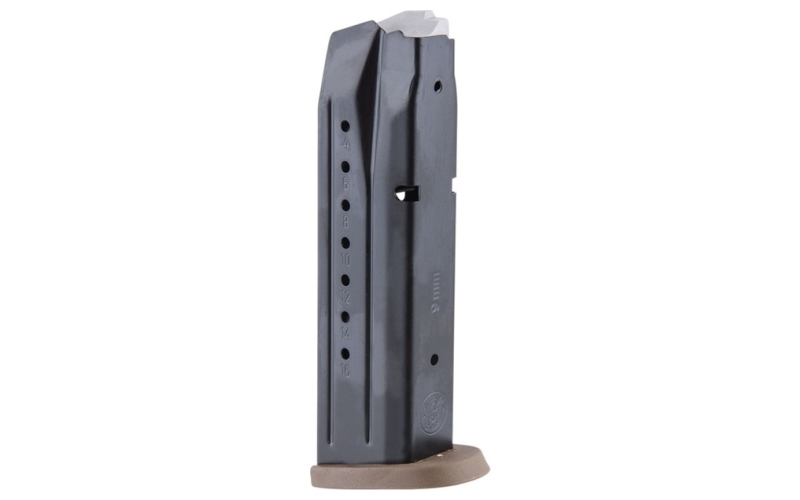 Smith & Wesson M&p 9mm 17 rd black w/ brown base plate