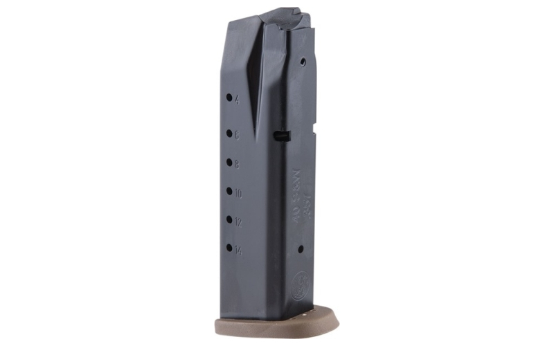 Smith & Wesson M&p 40s&w 15 rd black w/ brown base plate