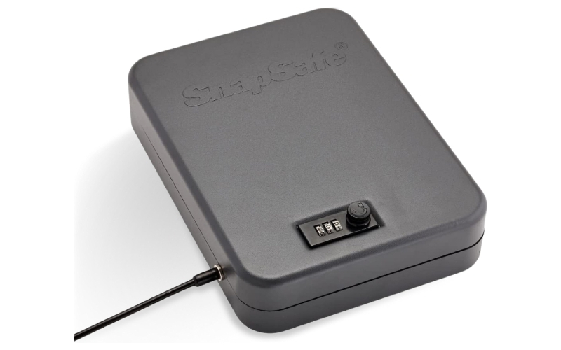 SnapSafe Lock Box, X-Large, 10" x 7" x 2", Combination Lock, 16 Gauge Steel, Cable Included, Black Finish 75240