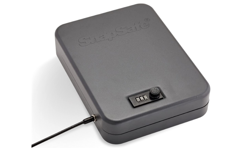 SnapSafe Lock Box, XX-Large, 11.5" x 8.5" x 2.5", Combination Lock, 16 Gauge Steel, Cable Included, Black Finish 75250
