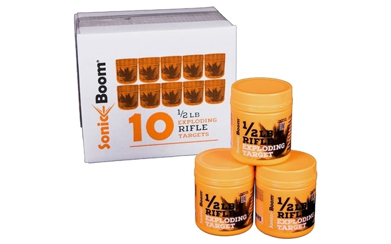 Sonic Boom 1/2 pound exploding rifle target 10 pack