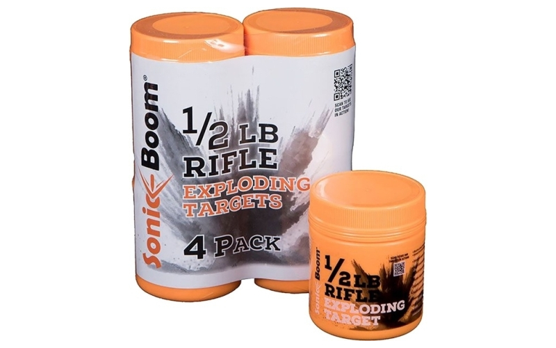 Sonic Boom 1/2 pound exploding rifle target 4 pack