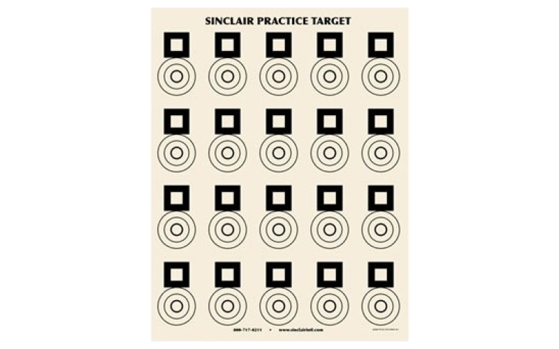 Sinclair International Sinclair benchrest practice target (25 pack)