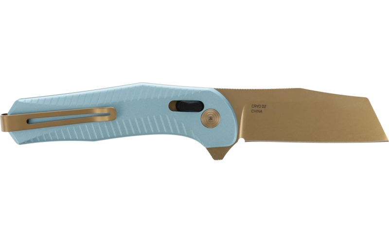 SOG Knives & Tools Diverge XR, Folding Knife, 3" Sheepsfoot Straight Edge, Aluminum Handle, Blue, PVD Finish, D2 Construction SOG-12-02-02-43