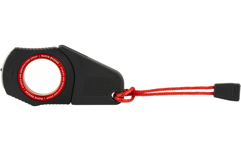 SOG Knives & Tools Rapid Rescue, Compact Seat Belt Cutter, Black and Red SOG-26-30-04-43