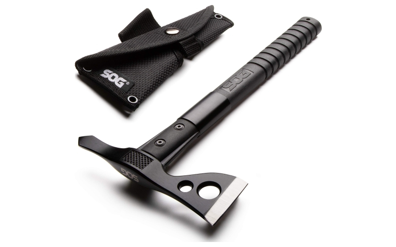 SOG Knives & Tools Fast Hawk, Axe, 2" Straight Edge, Black Glass-Reinforced Nylon Handle, 420 Stainless Steel, Hardcased Finish, Black, Includes Nylon Sheath SOG-F06TN-CP
