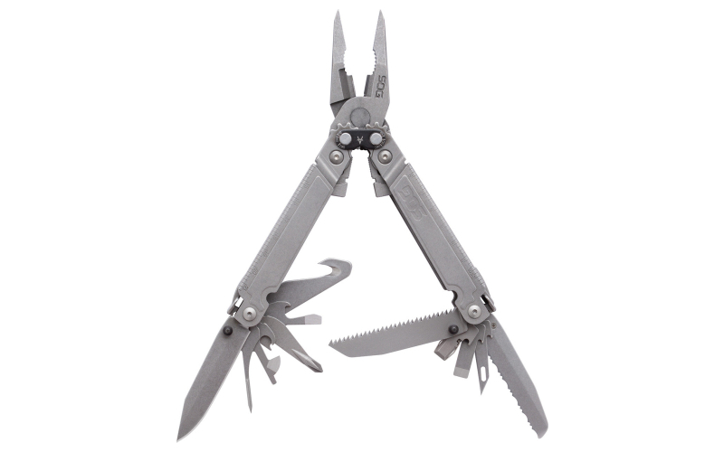 SOG Knives & Tools PowerAccess, 21 Tool Multi-Tool, 5Cr15MoV Steel, Stonewash Finish, Silver SOG-PA3001-CP