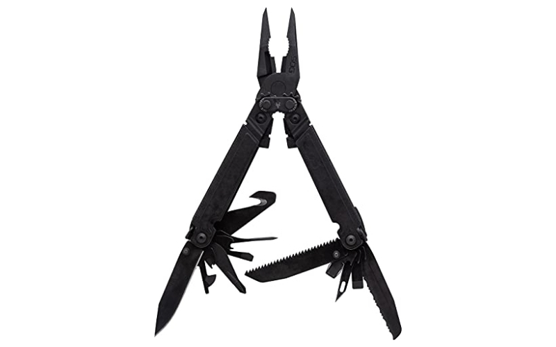 SOG Knives & Tools PowerAccess, Assist MT, 21 Tool Multi-Tool, 5Cr15MoV Steel, Black Oxide Finish, Black, Includes Nylon Sheath and 12 Piece Hex Bit Kit, Box, Black Oxide, 5Cr15MoV SOG-PA3002-CP