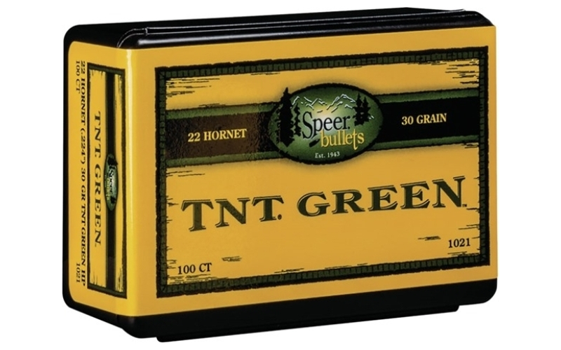 Speer Ammunition Speer tnt varmint green bullets 22 caliber 30 gr 100bx