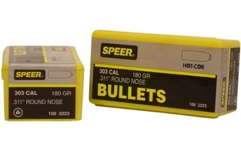 Speer Ammunition 303 caliber (0.311'') 180gr soft point round nose 100/box