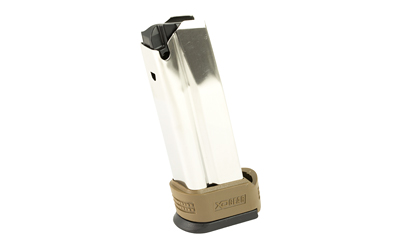 Springfield Magazine, 45ACP, 10Rd, Fits Compact XD with Flat Dark Earth Sleeve Extension, Stainless Finish XD4551