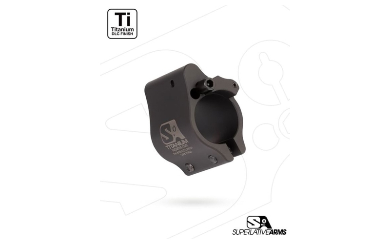 Superlative Arms Llc Ar-15 clamp on titanium adjustable gas block .625'' black