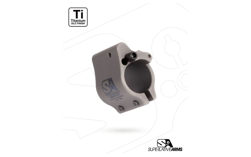 Superlative Arms Llc Ar-15 clamp on titanium adjustable gas block .625'' gray