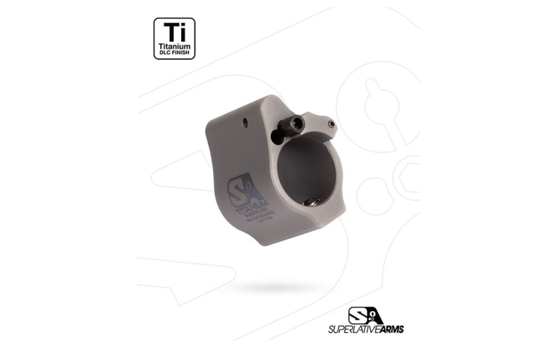 Superlative Arms Llc Ar-15 solid titanium adjustable gas block .625'' gray