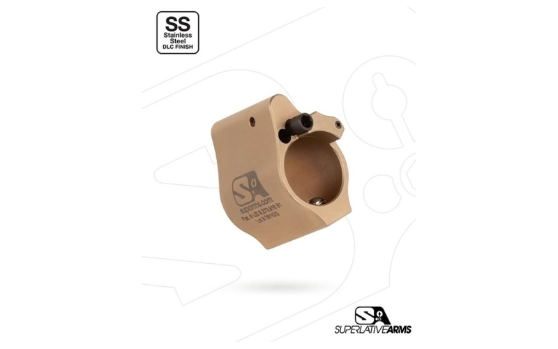 Superlative Arms Llc Ar-15 solid ss adjustable gas block .625'' tan