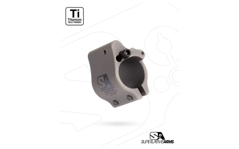 Superlative Arms Llc Ar-15 clamp on titanium adjustable gas block .750'' gray