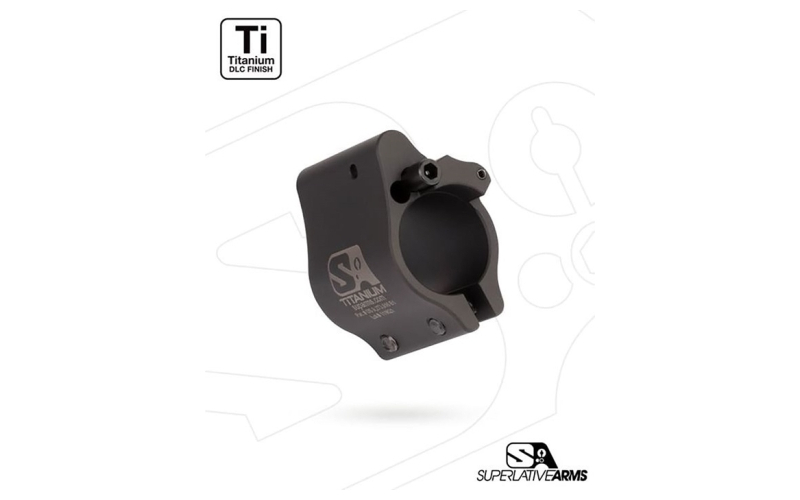 Superlative Arms Llc Ar-15 clamp on titanium adjustable gas block .875'' black