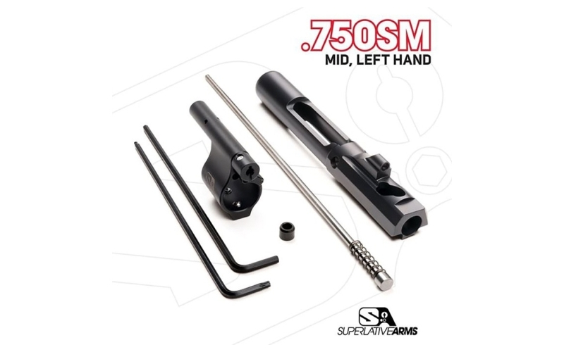 Superlative Arms Llc Ar-15 adj piston system w/solid .750'' gas block midlength lh