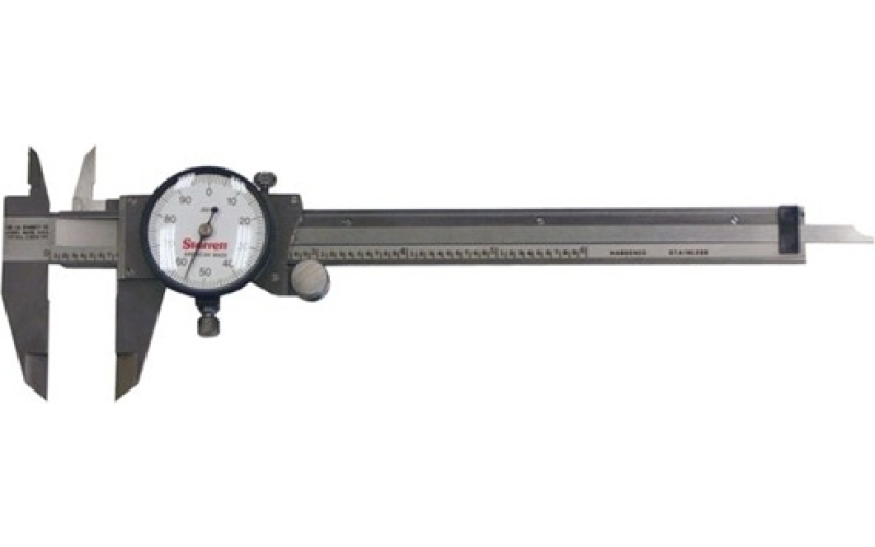 Starrett 120 6'' white face dial calipers