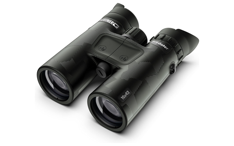 Steiner Predator, Binocular, 10X, 42mm Objectives, Matte Finish, Black, Neck strap, Carry case, Matte 2059