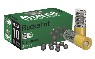 Sterling Shotshell, 9 pellet, 12 Gauge 2.75", 00 Buck, Buckshot, 10, 200 SRL8698779949730