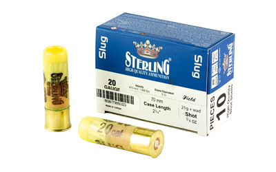 Sterling Big Game Series, 20 Gauge 2.75", 7/8 oz., Slug, 10 Round Box 8698779950323