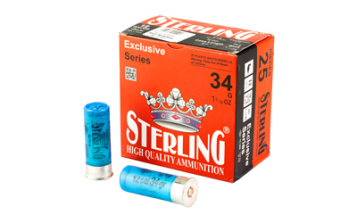 Sterling Exclusive Series, 12 Gauge 2.75", #4, 1 3/16 oz, Shot Shell, 25 Round Box 8698779951023