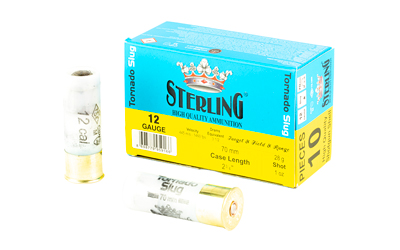 Sterling Big Game Series, 12 Gauge 2.75", 1 oz, Tornado Slug, 10 Round Box 8698779959166