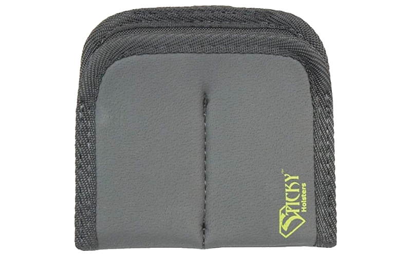 Sticky Holsters Dual Super Mag Pouch, Fits Flashlights, Any Pistol Magazine, Built in Pocket for License, Black Finish DMP
