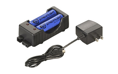 Streamlight SL-B26 Charging Cradle, (2) SBL-65 Lithium Ion Batteries, 120 Amp AC Adaptor, Black 22011