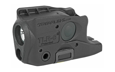 Streamlight TLR-6, Tac Light w/laser, Fits Glock 26/27, White LED and Red Laser, 100 Lumens, Includes 2 CR 1/3N Lithium Batteries, Black Finish 69272