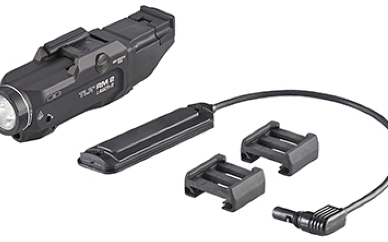 Streamlight TLR RM 2 Laser, Tac Light w/laser, 1,000 Lumens, Black, Includes Tail Cap Switch, Remote Pressure Switch, Mounting Clips, Key Kit 69447