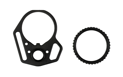 Strike Industries Black, Multi-Function End Plate With Anti-Rotation Castle Nut, Fits AR-15 SI-AR-MFEP-ACN