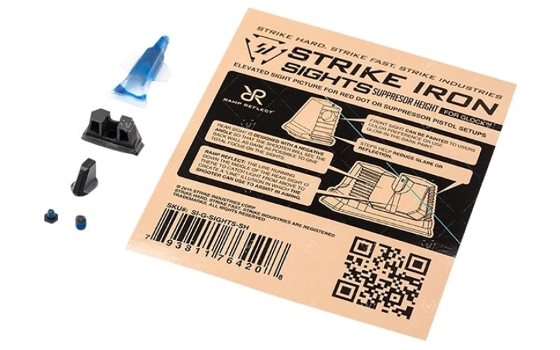 Strike Industries Strike iron sight set for glock suppressor height