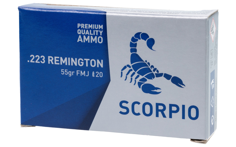 SCORPIO AMMO 223REM 55GR FMJ 20/1000