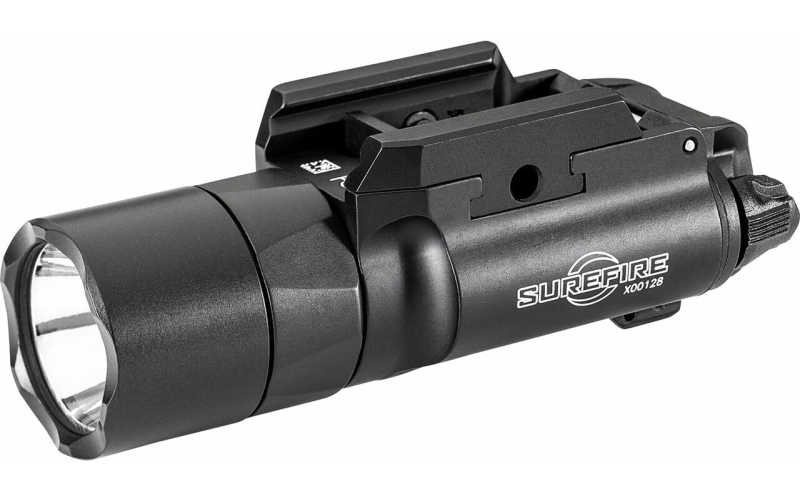 Surefire X300-B Turbo, Weapon Light, White LED, 650 Lumens, 66,000 Candela, Fits Picatinny and Universal, Thumbscrew Attachment, For Pistols, Matte Finish, Black, 2x CR123 Batteries Included X300T-B