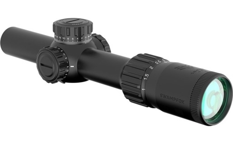 Swampfox Optics Tomahawk ii lpvo 1-6x24mm sfp illuminated green bfo black