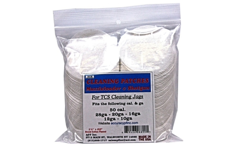 Tcs Tcs cleaning patches 50 caliber muzzleloader-12 gauge