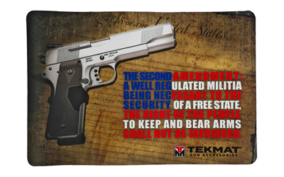 TekMat Original Mat, 2nd Amendment, Cleaning Mat, Thermoplastic Surface Protects Gun From Scratching, 1/8" Thick, 11"x17", Tube Packaging, Black TEK-R17-2AMEND